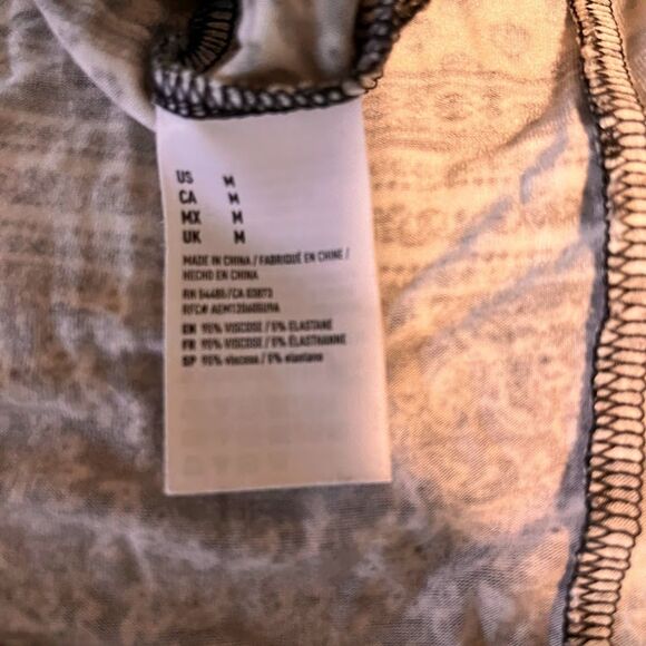 American Eagle Dress M Brown Tan Print Sleeveless Maxi Boho Chic Romantic Beachy - Picture 8 of 9